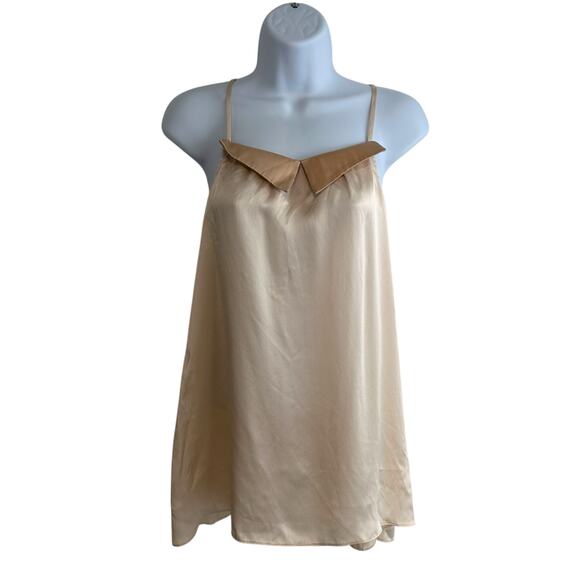 Maison de Papillion 100% Silk Tan Nude Baby Doll Night Dress Pajamas USA Medium - Picture 2 of 5